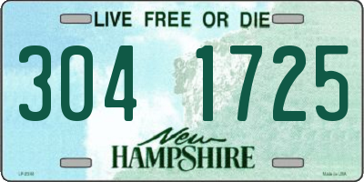 NH license plate 3041725
