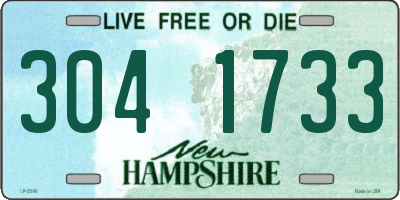 NH license plate 3041733