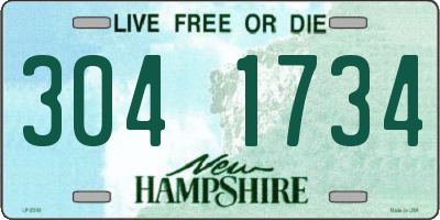 NH license plate 3041734