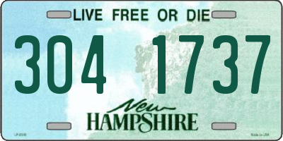 NH license plate 3041737