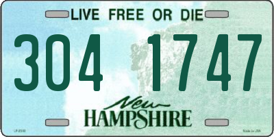 NH license plate 3041747