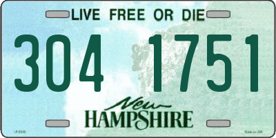 NH license plate 3041751