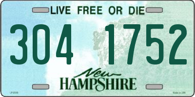 NH license plate 3041752