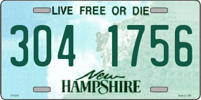 NH license plate 3041756