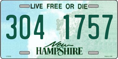 NH license plate 3041757