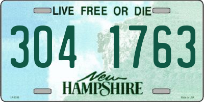 NH license plate 3041763