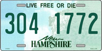 NH license plate 3041772