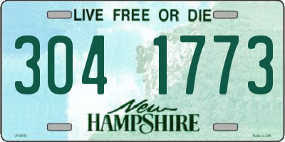 NH license plate 3041773