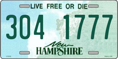 NH license plate 3041777