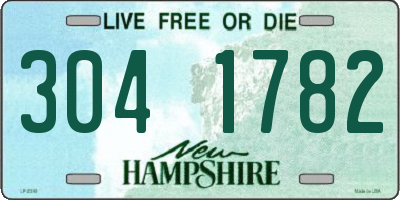 NH license plate 3041782