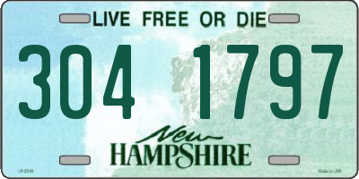 NH license plate 3041797