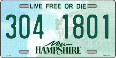 NH license plate 3041801