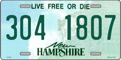 NH license plate 3041807