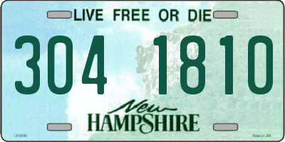 NH license plate 3041810