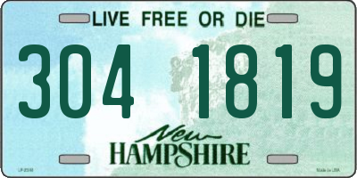 NH license plate 3041819