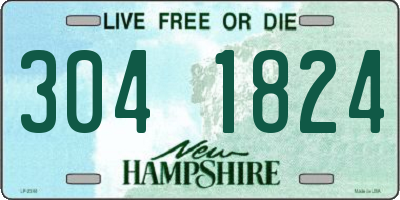 NH license plate 3041824