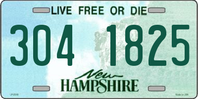 NH license plate 3041825