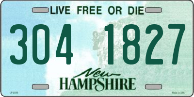 NH license plate 3041827