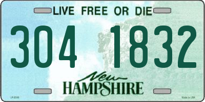 NH license plate 3041832