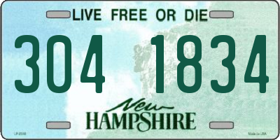 NH license plate 3041834
