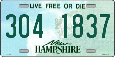NH license plate 3041837