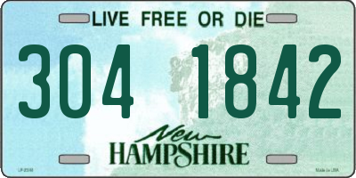 NH license plate 3041842