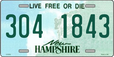 NH license plate 3041843