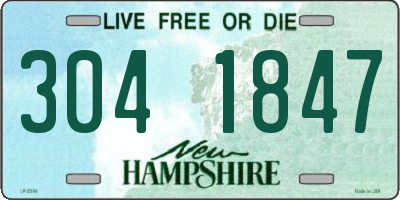 NH license plate 3041847