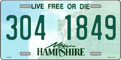 NH license plate 3041849