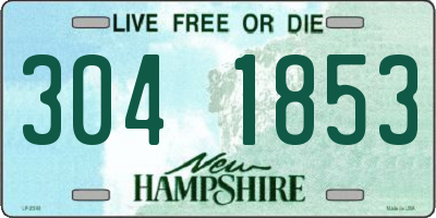 NH license plate 3041853