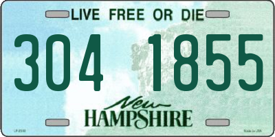 NH license plate 3041855
