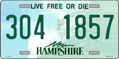 NH license plate 3041857