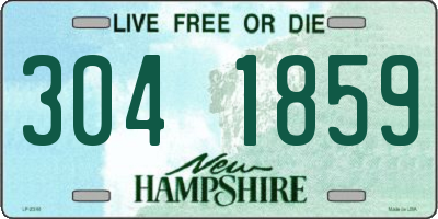 NH license plate 3041859