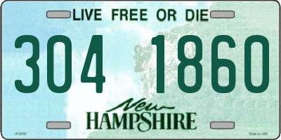 NH license plate 3041860