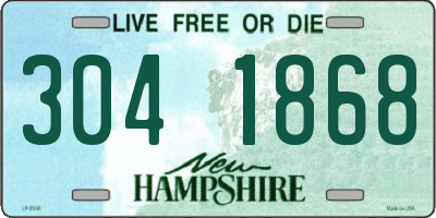 NH license plate 3041868