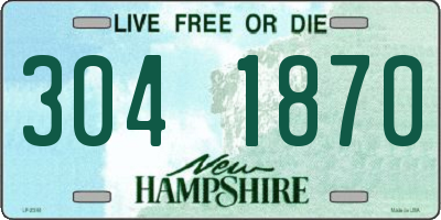 NH license plate 3041870
