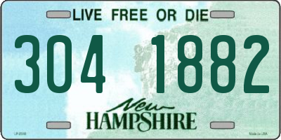 NH license plate 3041882