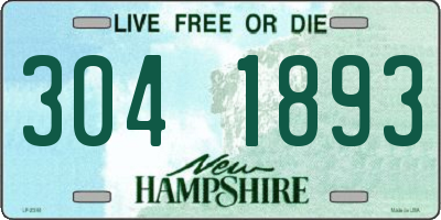 NH license plate 3041893