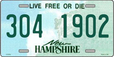NH license plate 3041902
