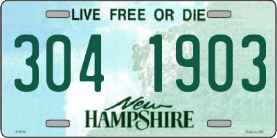 NH license plate 3041903