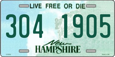 NH license plate 3041905