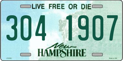 NH license plate 3041907