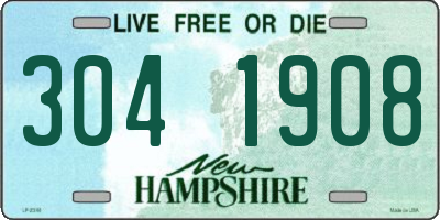 NH license plate 3041908