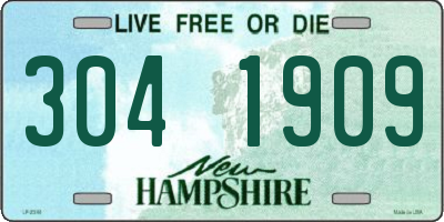 NH license plate 3041909