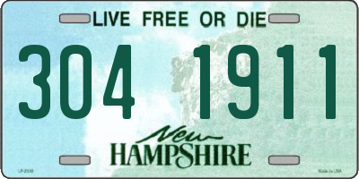 NH license plate 3041911