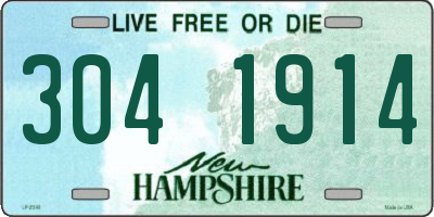 NH license plate 3041914