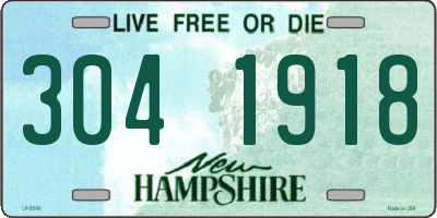 NH license plate 3041918