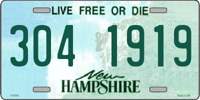NH license plate 3041919