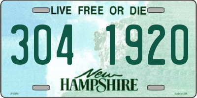NH license plate 3041920