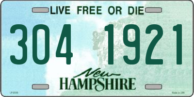 NH license plate 3041921